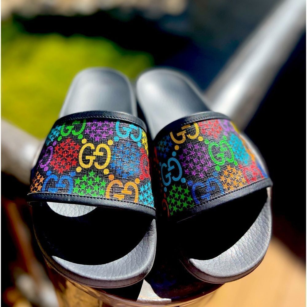 Gucci Psychedelic Rainbow Slides Size 37